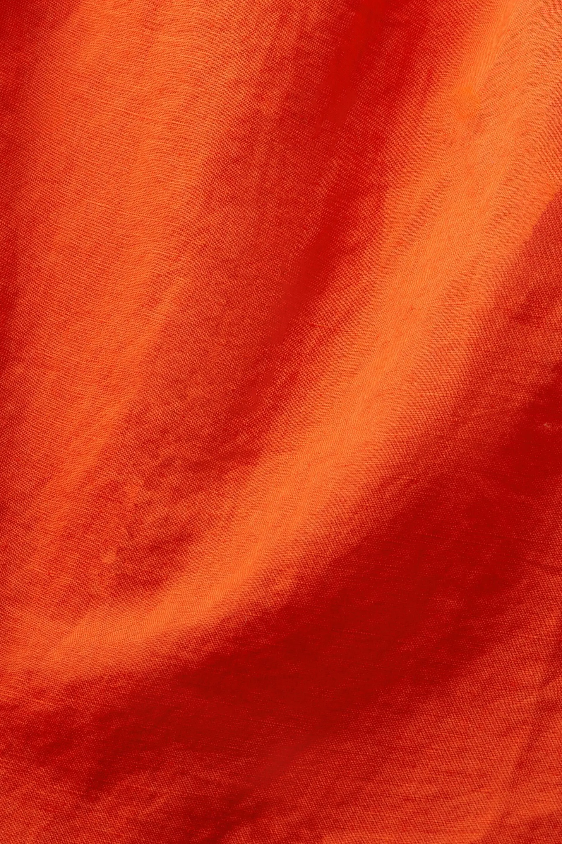 Abito camicia con cintura in misto lino e cotone