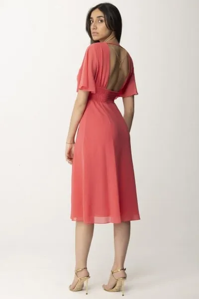 Abito longuette con gioiello sul retro HyBrid Rose