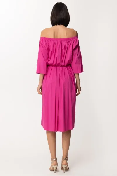Abito longuette con off-shoulder Orchid