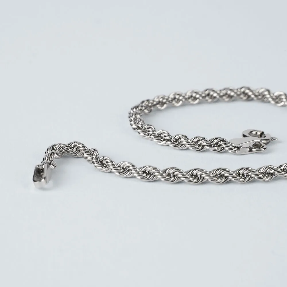 Bracciale Catena Colette Oro Bianco 375/1000 Maglia Corda 16 cm 1416635