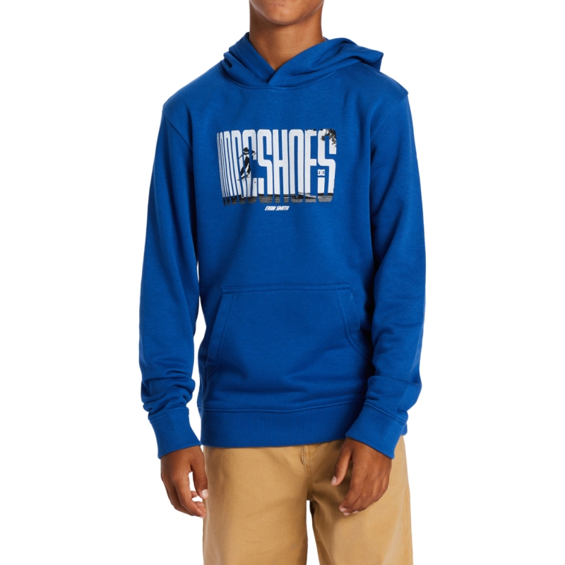 Dc Boy’s Felpa On The Grind Ph Boy –  Felpa Cappuccio Stampa Junior Tasca Marsupio Dc