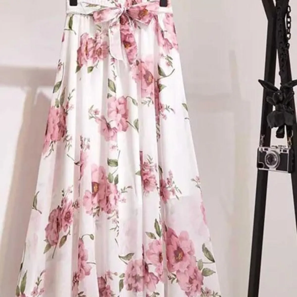 Gonna lunga da donna per il 2023 Primavera Estate Lady Style Bianco Nero Chiffon Sun School Gonna longuette a vita alta Femalesk