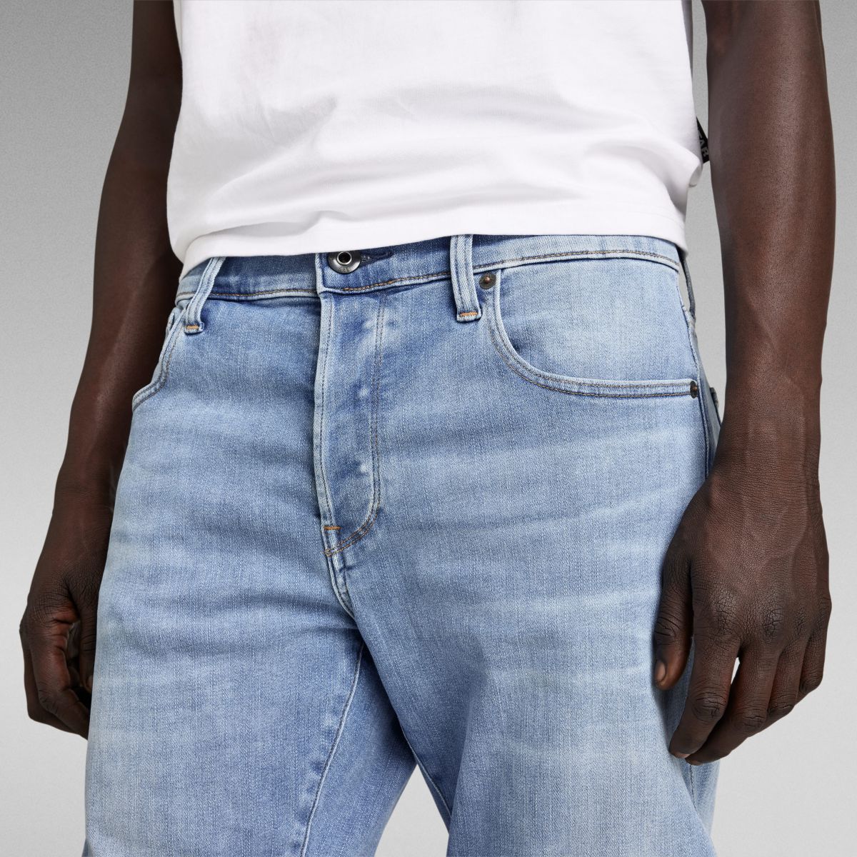 JEANS Uomo G-STAR 51001 8968 8436 - 3301 SLIM LT INDIGO AGED