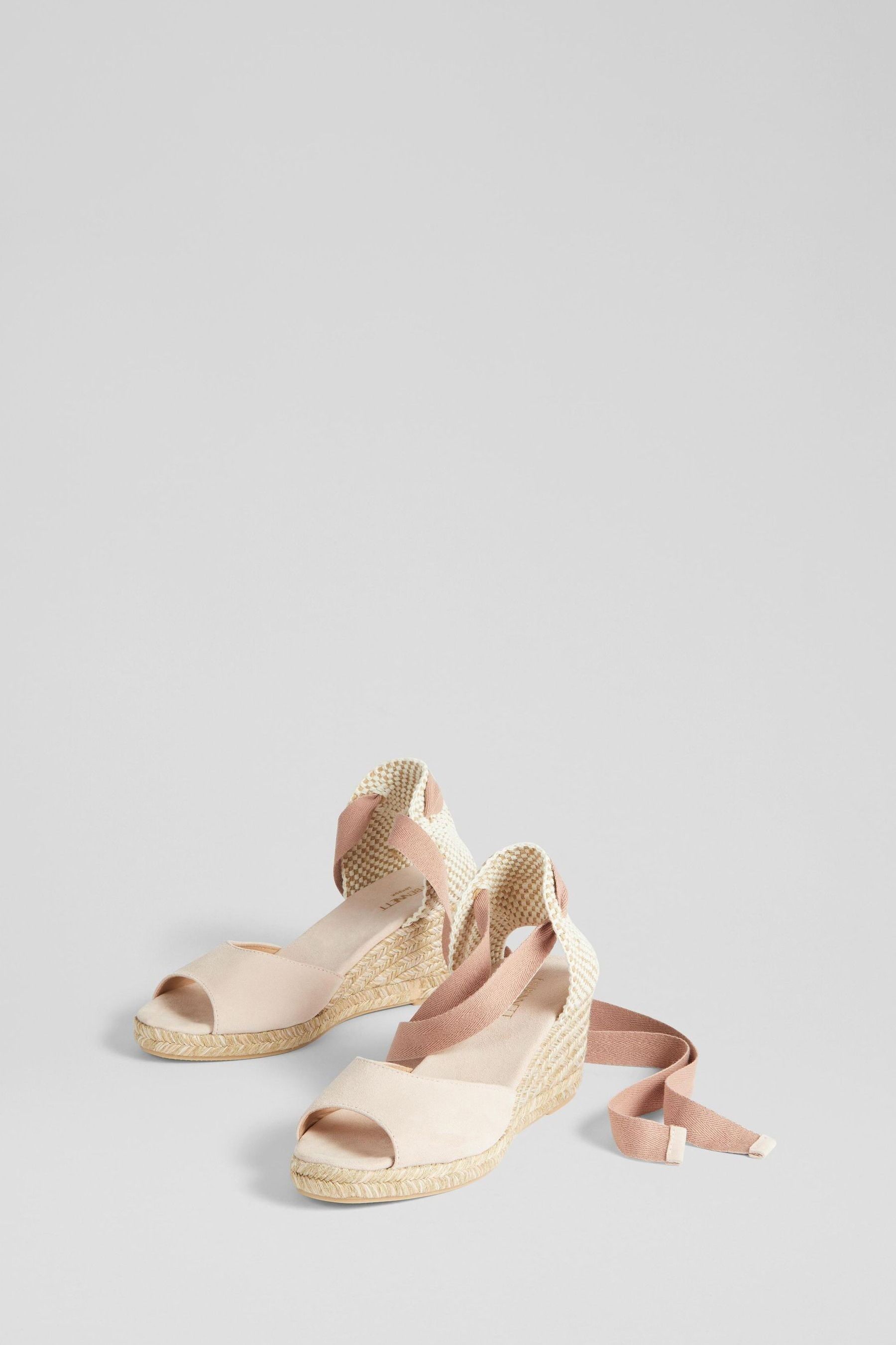 LK Bennett Marianne - Espadrillas scamosciate aperte in punta con zeppa