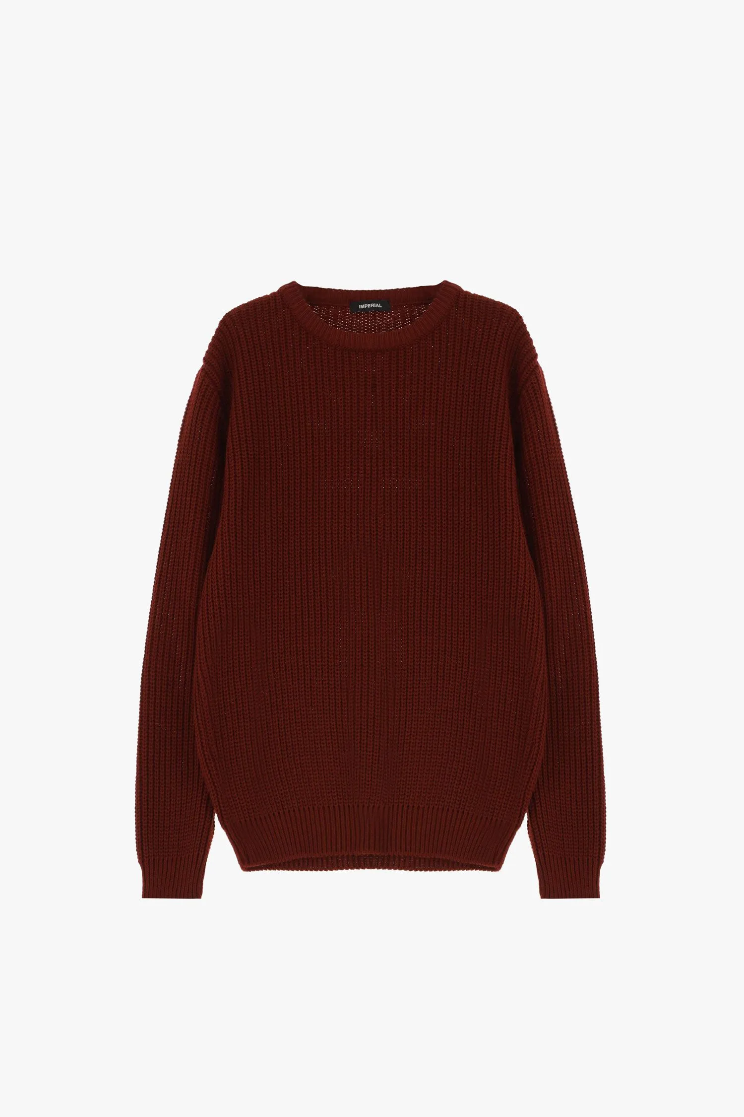   Maglione classico girocollo a coste     
