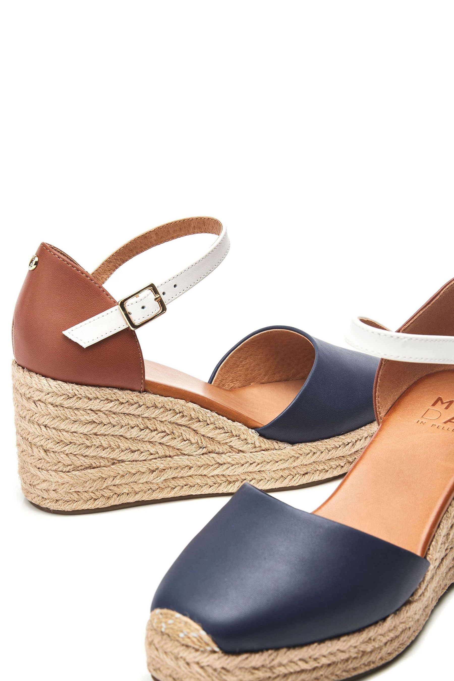 Moda in Pelle Gialla - Zeppe stile espadrillas con punta squadrata