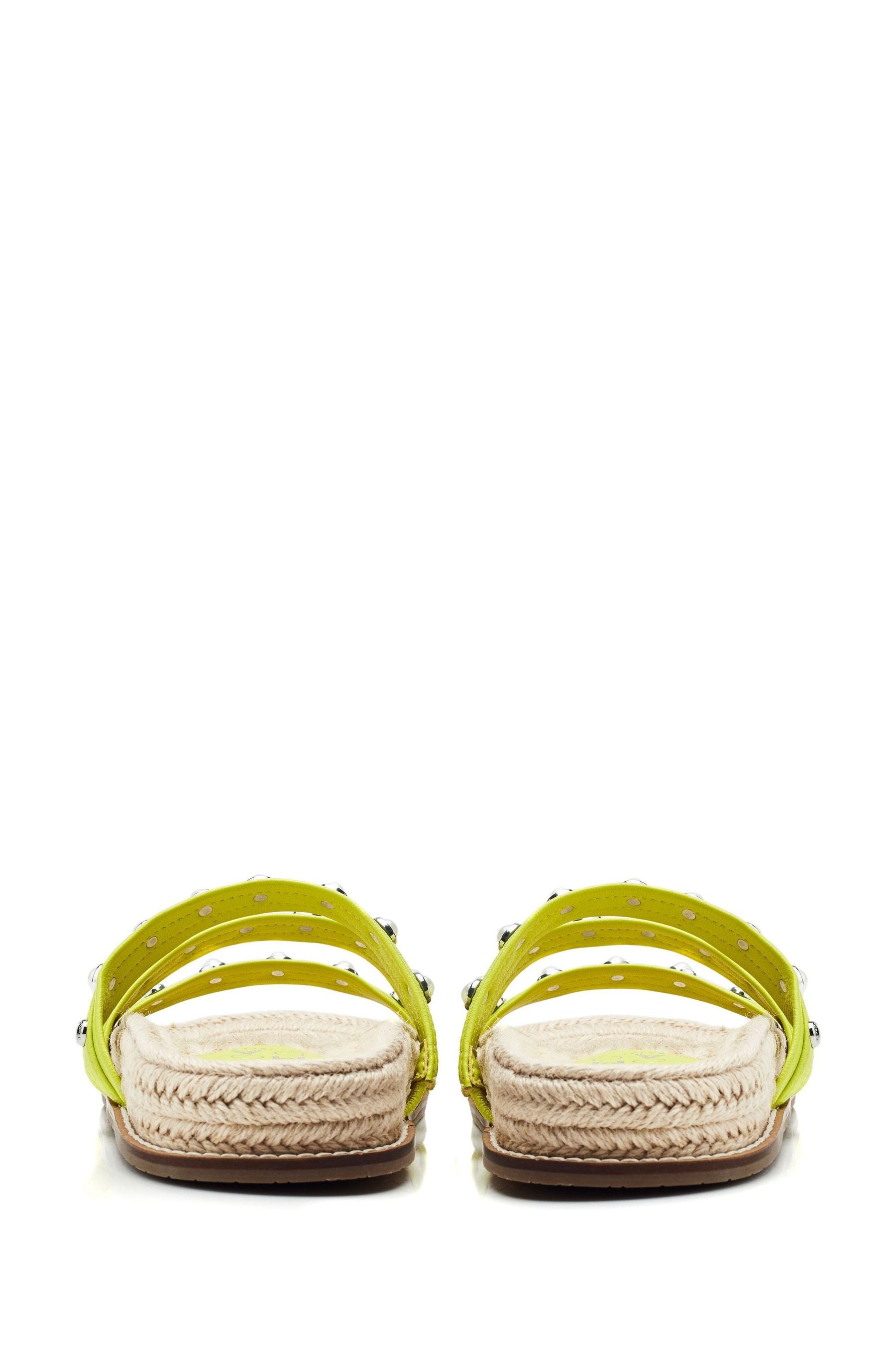 Moda in Pelle Verde - Orilla - Perle - Sandali stile espadrillas con soletta
