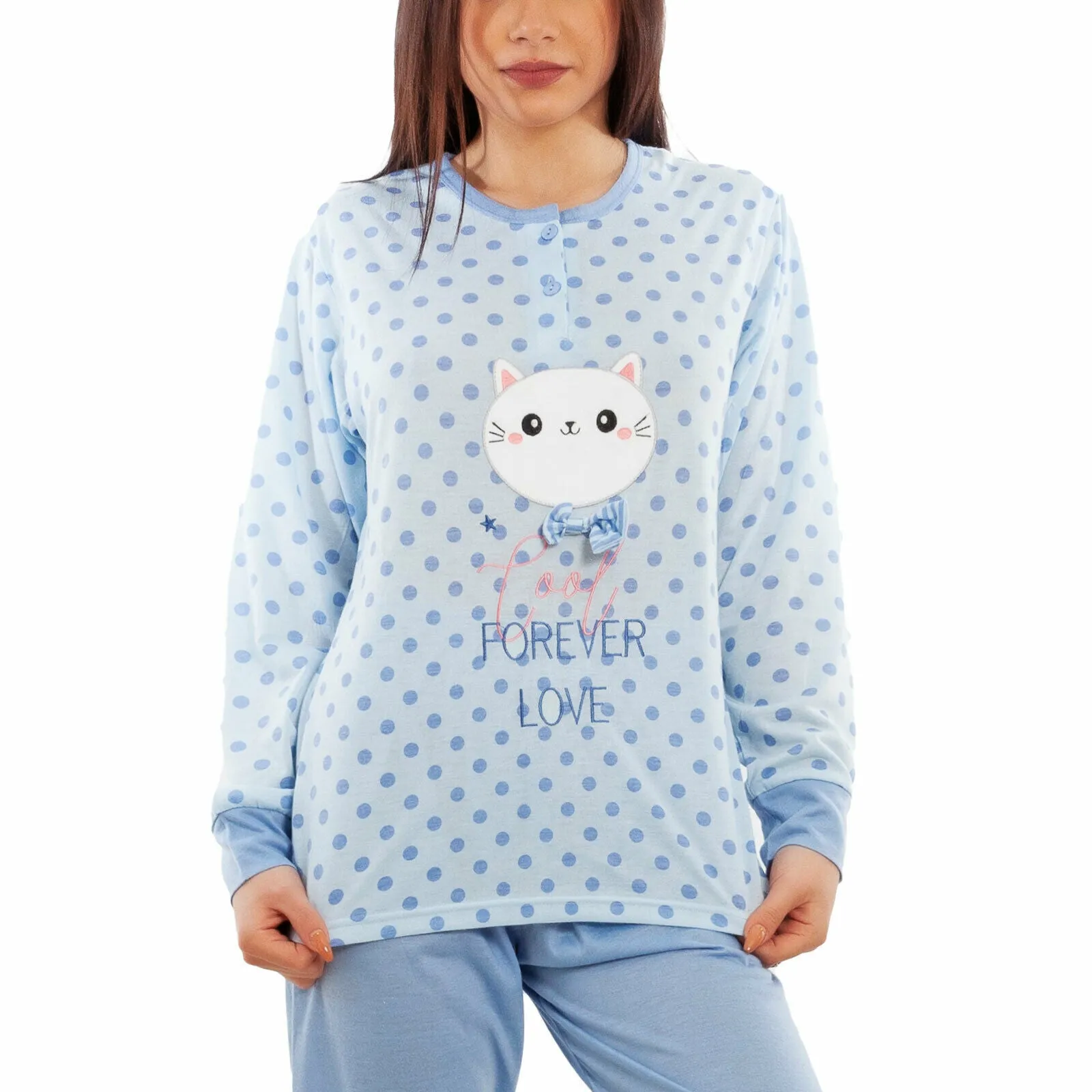 Pigiama donna maniche lunghe D7715
