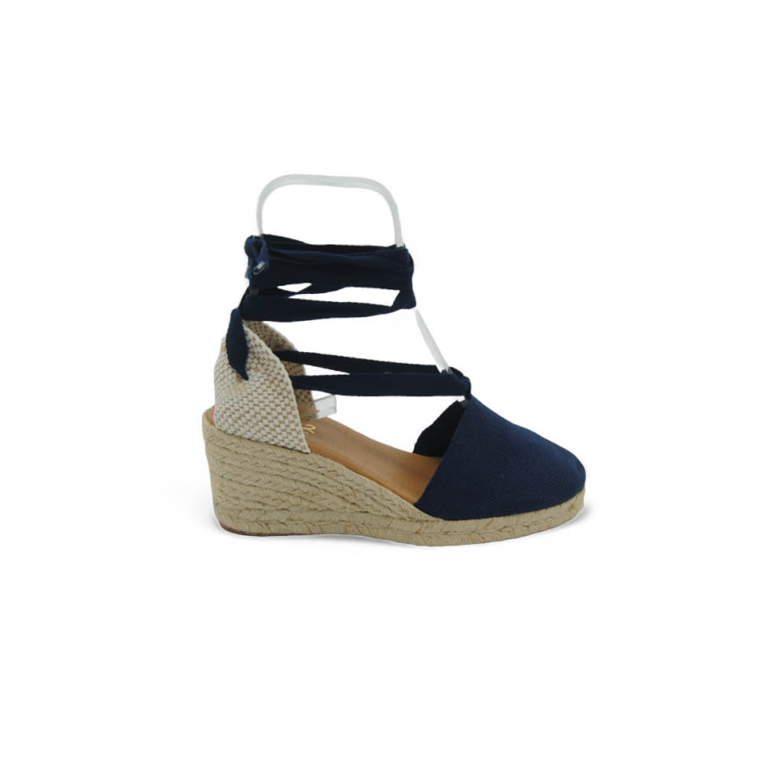 Pinaz espadrillas in tela con zeppa corda vari colori