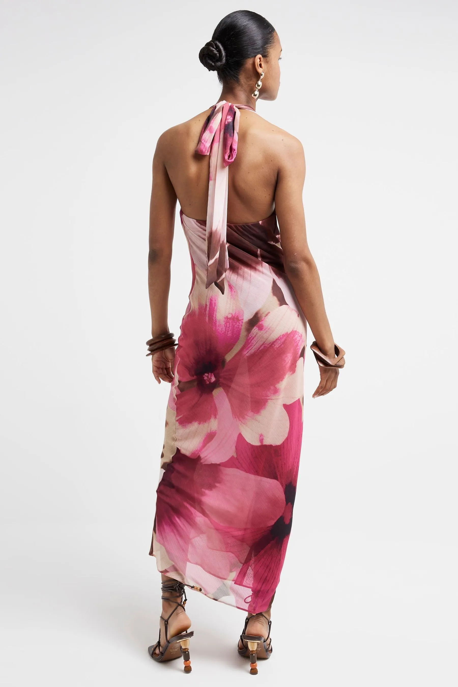 River Island con scollo all'americana - Abito longuette con allacciatura