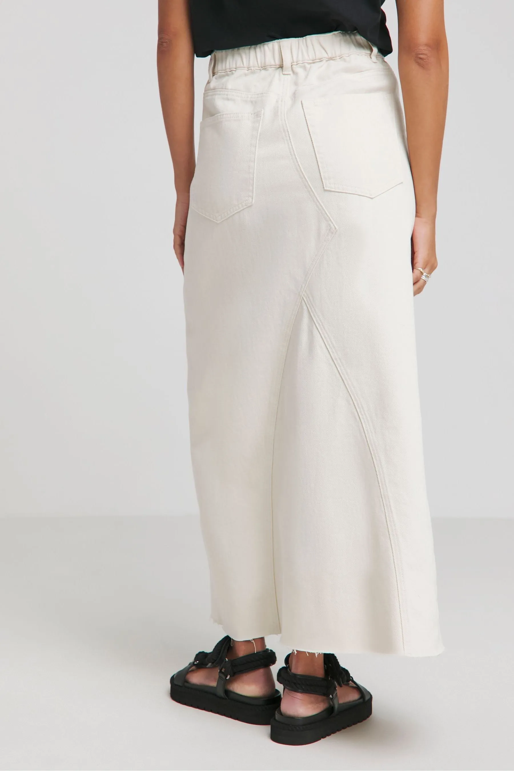 Simply Be - Gonna maxi svasata con Denim