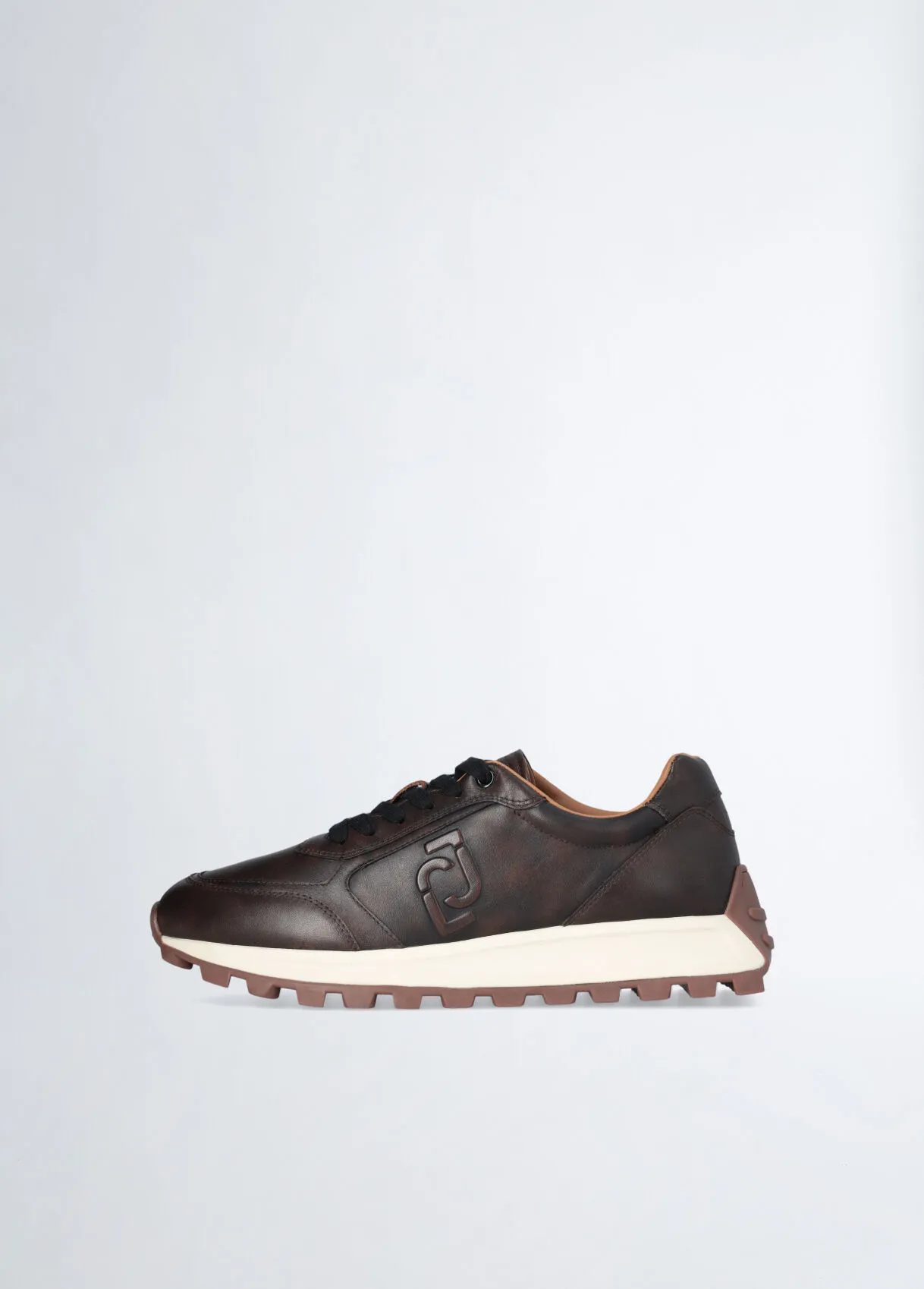 Sneakers da uomo in pelle spazzolata