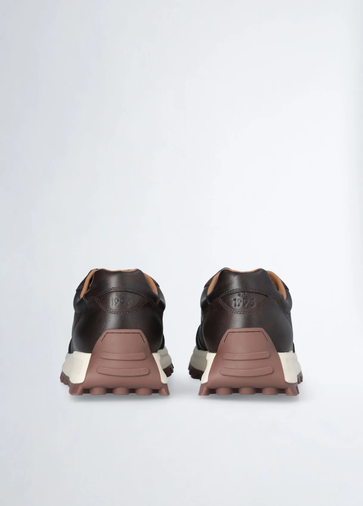 Sneakers da uomo in pelle spazzolata