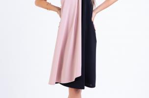 VESTITO CON COLLETO ALL'AMERICANA MAXWELL, NERO