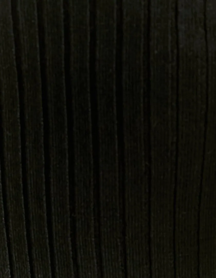 Vestito Lungo in Maglia Nero  
