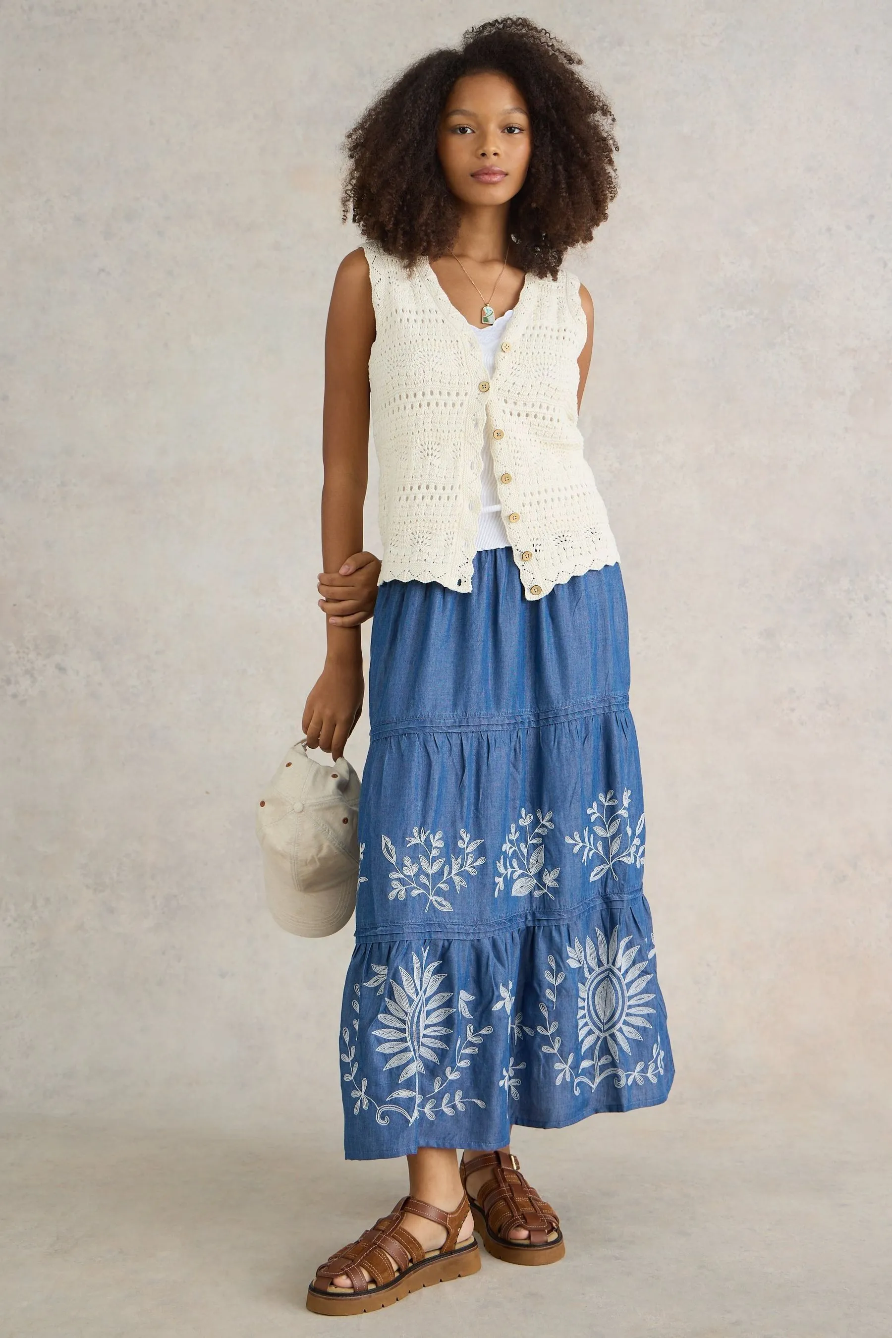 White Stuff - Isla - Gonna Denim ricamata