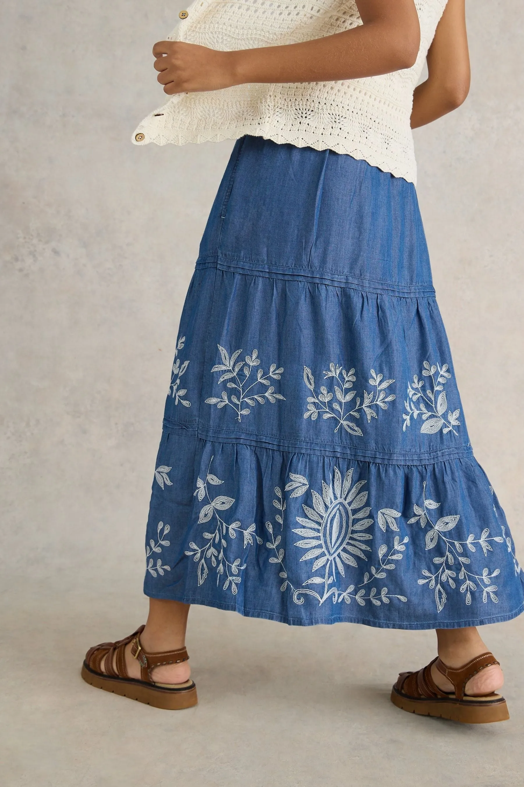 White Stuff - Isla - Gonna Denim ricamata